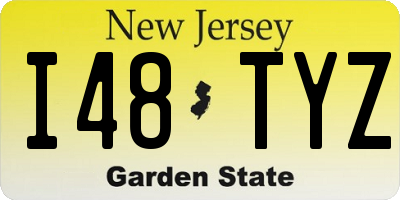 NJ license plate I48TYZ