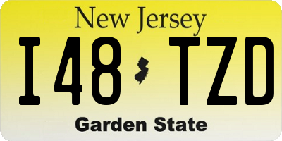 NJ license plate I48TZD