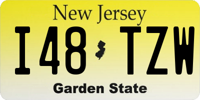 NJ license plate I48TZW