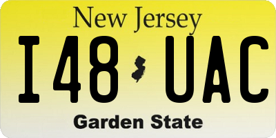 NJ license plate I48UAC