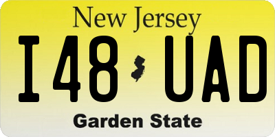 NJ license plate I48UAD