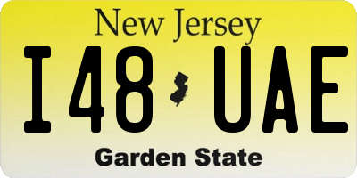 NJ license plate I48UAE