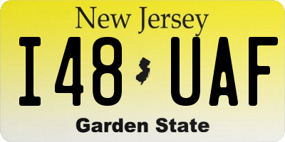 NJ license plate I48UAF
