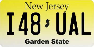 NJ license plate I48UAL