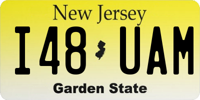 NJ license plate I48UAM