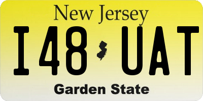 NJ license plate I48UAT