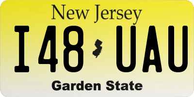NJ license plate I48UAU