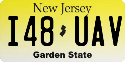 NJ license plate I48UAV