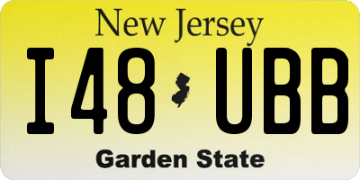 NJ license plate I48UBB