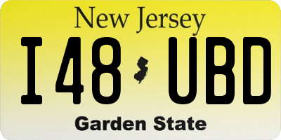 NJ license plate I48UBD
