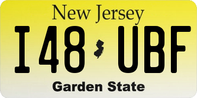 NJ license plate I48UBF