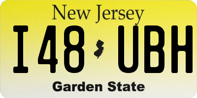 NJ license plate I48UBH