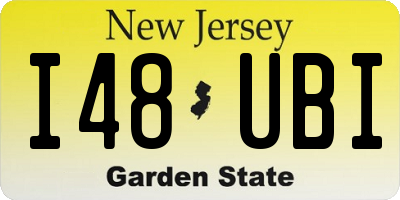 NJ license plate I48UBI