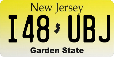 NJ license plate I48UBJ