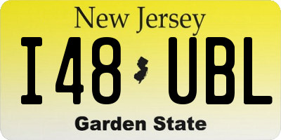 NJ license plate I48UBL