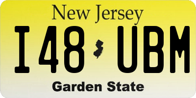 NJ license plate I48UBM