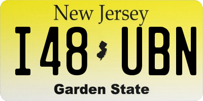 NJ license plate I48UBN