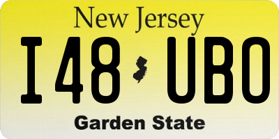 NJ license plate I48UBO