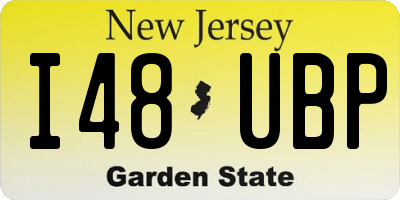 NJ license plate I48UBP