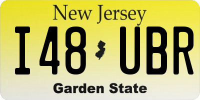 NJ license plate I48UBR