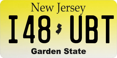 NJ license plate I48UBT