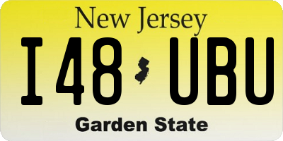 NJ license plate I48UBU