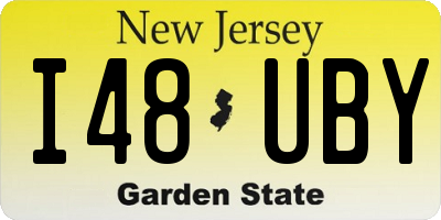 NJ license plate I48UBY