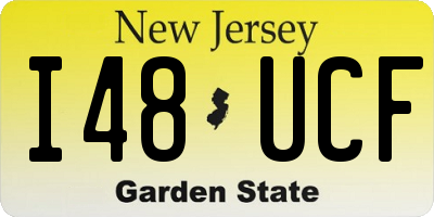 NJ license plate I48UCF