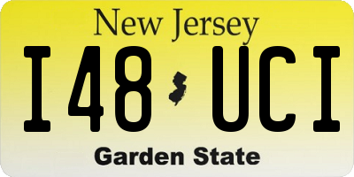 NJ license plate I48UCI
