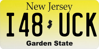 NJ license plate I48UCK
