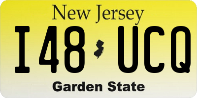 NJ license plate I48UCQ
