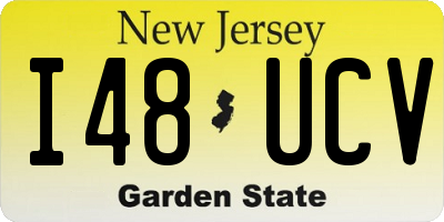 NJ license plate I48UCV