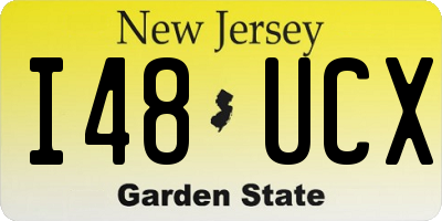 NJ license plate I48UCX