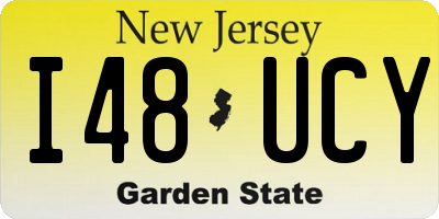 NJ license plate I48UCY