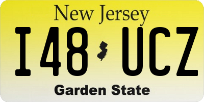 NJ license plate I48UCZ