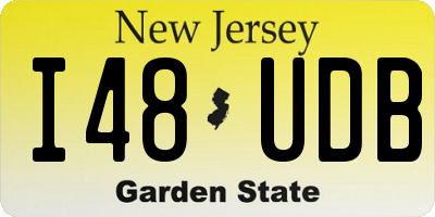 NJ license plate I48UDB