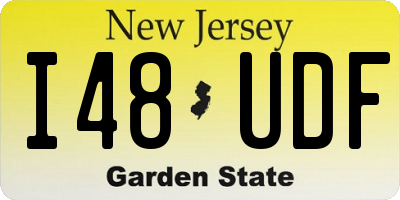 NJ license plate I48UDF