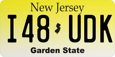 NJ license plate I48UDK