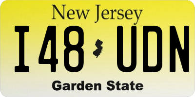 NJ license plate I48UDN