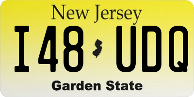 NJ license plate I48UDQ