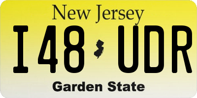 NJ license plate I48UDR
