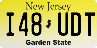 NJ license plate I48UDT