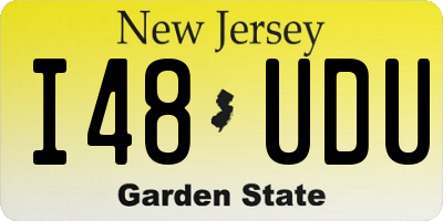 NJ license plate I48UDU