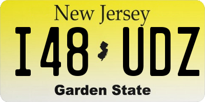 NJ license plate I48UDZ