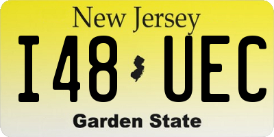 NJ license plate I48UEC