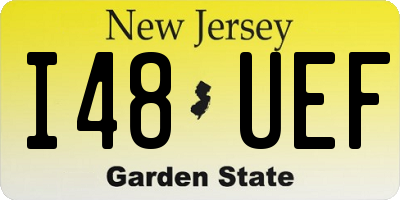 NJ license plate I48UEF