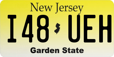 NJ license plate I48UEH
