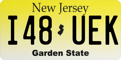 NJ license plate I48UEK