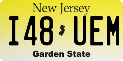 NJ license plate I48UEM