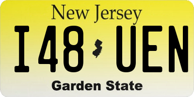 NJ license plate I48UEN